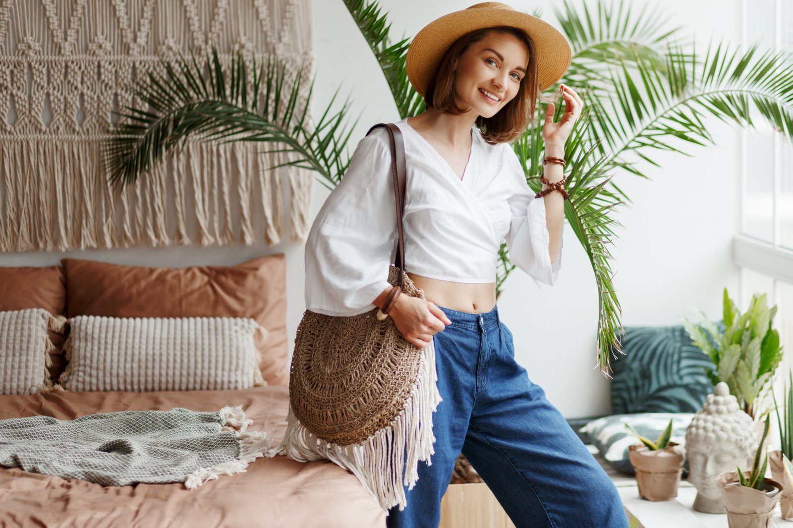 fashion-image-stylish-brunette-woman-posing-home-boho-style